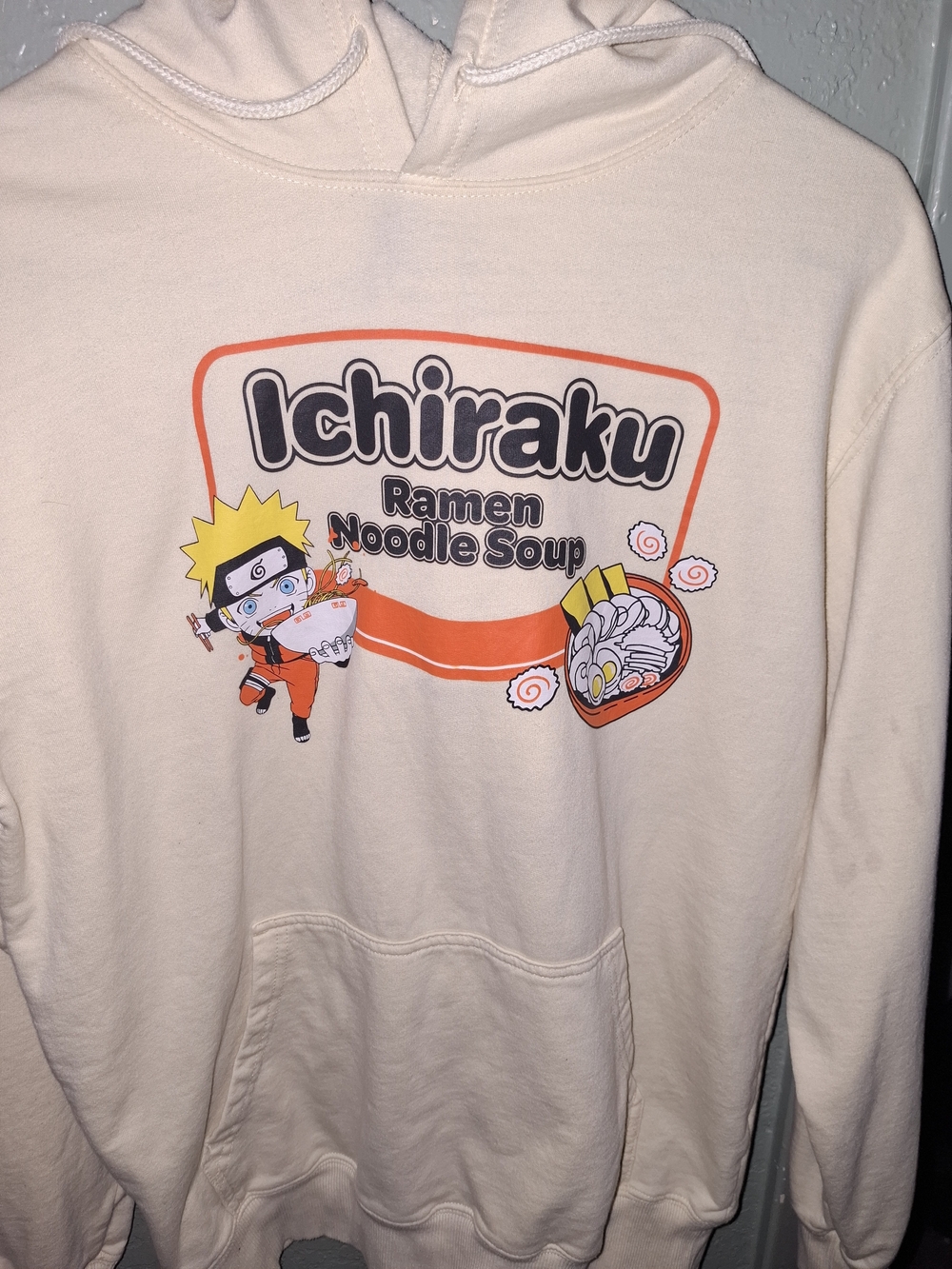 Ichiraku Ramen Crewneck Sweatshirt - Cream Graphic Pullover
